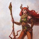 Redhead Fantasy Mage - Acrylic Painting . Un proyecto de Diseño de personajes, Ilustración tradicional, Pintura y Pintura acrílica de Amelia Połtoracka - 04.05.2025