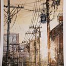 Paisaje sobre Kyoto, Japón.. Artes plásticas, Pintura, e Pintura em aquarela projeto de Ignacio Alberto Fernandez - 05.05.2025