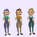 Girl character that is into 3D modeling. Un proyecto de Dibujo artístico, Diseño de personajes, Dibujo, Narrativa, Bocetado, Stor, board, Stor y telling de Aleksa Parapid - 06.05.2025