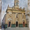 Basílica de San José de Flores - Buenos Aires. Een project van  Tekening, Aquarelschilderen,  Architecturale illustratie, Sketchbook,  Illustratie met inkt y  Schetsen van Jason Trujillo - 06.05.2025