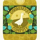 Gooseberry compote. Projekt z dziedziny Design, Projektowanie produktowe,  Pismo dekorac, jne, Trad, c, jna ilustracja, Ilustracja c, frowa i Projektowanie opakowań użytkownika leysanshayak - 08.05.2025