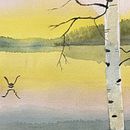 Water scene. Un progetto di Belle arti, Pittura e Pittura ad acquerello di Charlotte Wenninger - 10.05.2025