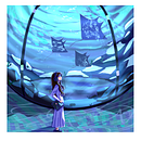 Visit to the Aquarium. Design de personagens, Desenho digital e Ilustração digital projeto de Yesenia Valdez - 15.05.2025