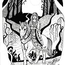 The Faery Queen of Eildon. Un projet de Dessin artistique, Dessin et Illustration à l'encre de Laura Jeacock - 15.05.2025