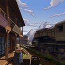 Western Train. Un projet de Illustration numérique de Eugenio Realubit - 15.05.2025