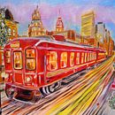 22h22 Treni - https://chrysoakartist.com/products/le-train-de-22h22 . % Christine Robert tarafından hazırlanan Tablo, Akrilik Bo, ama, Yağlıbo, Ve a Resim projesi - 05.16.2025