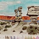 Paisaje Valle de la Luna en San Juan , Argentina . La cuidad donde vivo.. Un progetto di Disegno, Pittura ad acquerello, Belle arti, Disegno a matita, Sketchbook e Bozzetti di Claudia Heredia - 18.05.2025