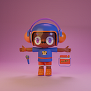 Taro 3D. Projekt z dziedziny  Modelowanie 3D, Projektowanie postaci, Ilustracja c, frowa, Trad, c, jna ilustracja i Manga użytkownika Daniel González - 20.05.2025