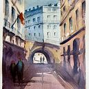 Proyecto final curso acuarela urbana . Un proyecto de Pintura a la acuarela de Manuel Oliva León - 22.05.2025