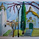 Acuarela al estilo impresionista: Pintura plen air de La Cúpula, Parque Ameghino, Luján, Bs.As. Argentina . Un proyecto de Pintura, Dibujo y Pintura a la acuarela de Mache Hernandez - 22.05.2025
