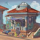 The Spice Merchant Shop. Un proyecto de Concept Art, Dibujo digital, Ilustración digital y Pintura digital de Loïc SOUQUET - 29.05.2025