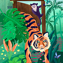 El secreto de la selva. Digital Illustration, Traditional illustration, Naturalistic Illustration, Graphic Design, Floral, and Plant Design project by Paulina Melgar Castillo - 06.02.2025