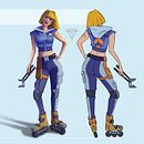Lyndy - character design . Desain Karakter, Seni Konsep, Gambar Digital, Dan Lukisan Digital proyek oleh Mariia Fedorii - 06.06.2025
