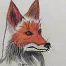 LA MIRADA DE UN ZORRO. Een project van  Tekening van Ena Hernández - 07.06.2025