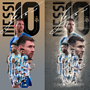 Messi 10, un poster de mi Capitán.. Projekt z dziedziny Projektowanie graficzne, Projektowanie c, frowe,  Kompoz i cja w fotografii użytkownika Juan Manuel Guzzoni Barahona - 09.06.2025