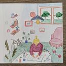 Self portrait: Colourful busy me. Een project van  Schetsen,  Creativiteit,  Tekening, Traditionele illustratie, Aquarelschilderen, Schilderen met gouache y Sketchbook van marlen_boller - 10.06.2025