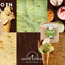 HOMETOWN - Helados Caseros. Br, ing e Identidade, Design gráfico, Stor, telling, Tipografia, e Desenho tipográfico projeto de luciabiekler4 - 13.06.2025