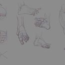 Final Project Anatomical Drawing of Limbs, Hands and Feet. Un proyecto de Dibujo artístico, Dibujo, Dibujo anatómico, Bellas Artes, Ilustración con tinta, Dibujo a lápiz, Dibujo de Retrato, Dibujo realista, Sketchbook y Bocetado de Elinna Khor - 17.06.2025