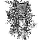 Fox-Hunter. Een project van Grafisch ontwerp, Traditionele illustratie, Digitale illustratie,  Tatoeageontwerp y Digitale tekening van logan_d_charlie - 18.06.2025
