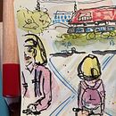 Abreise. Architectural Illustration, Drawing, Traditional illustration, Sketchbook, Sketching, and Watercolor Painting project by Lisa Wolle - 06.19.2025