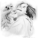 Gift for my sis  . Menggambar Artistik, Seni Rupa, Ilustrasi tradisional, Ilustrasi Tinta, Lukisan, Gambar Pensil, Menggambar Potret, Dan Perhatian proyek oleh rukia1991 - 06.20.2025