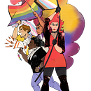 ORGULLO: una serie de ilustraciones para el evento Orgullo de Toscana. . Un proyecto de Ilustración digital, Dibujo, Comunicación, Dibujo digital y Cómic de Agnese Puccinelli - 23.06.2025