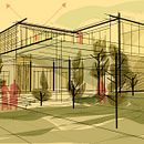 Vivienda del Curso: De la Idea a la Materialización Arquitectónica. Ilustração arquitetônica, Arquitetura, Visualização arquitetônica, Arquitetura digital, Design de interiores, e Design de espaços projeto de Sebastián Rozo - 24.06.2025