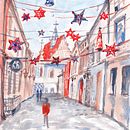 La ciudad de Lublin en invierno. Un proyecto de Pintura a la acuarela y Pintura de elzbieta_malyska - 27.06.2025