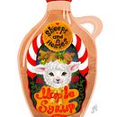 Maple syrup label. Een project van  Ontwerp, Productontwerp,  H, lettering, Traditionele illustratie, Digitale illustratie y Packaging van Nadiia Fedorets - 28.06.2025