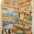 Restaurant japonais Ein Projekt aus dem Bereich Zeichnung, Aquarellmalerei und Urban Art von laure_touvet40 - 29.06.2025