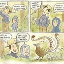 The Lyrebird Surprise. Comic, Traditional illustration, Stor, telling, Stor, board, and Watercolor Painting project by Jason Rodgers - 06.30.2025