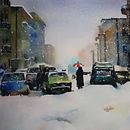 La nevada de 1985. Un proyecto de Bellas Artes, Pintura, Narrativa, Pintura a la acuarela y Paisajismo de rossiglori - 30.06.2025