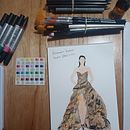 Ilustración de moda en acuarela. Projekt z dziedziny Malowanie akwarelą i Ilustracja modowa użytkownika Oriana Malvestiti - 08.07.2025