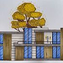 Final Project Rendering. Een project van  Architecturale illustratie, Architectuur,  Tekening, Interieurontwerp y  Schetsen van Camelia Domínguez Gálvez - 08.07.2025