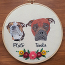 Pluto & Tonka. Un projet de Artisanat, Broderie , et Design textile de Alpesh Gawale - 09.07.2025