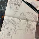 Sketchbook de retratos . Un progetto di Disegno artistico, Disegno, Disegno di ritratti, Sketchbook e Bozzetti di Belén Trinidad - 09.07.2025