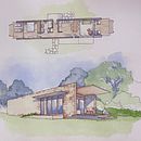 Bjazek House | Freehand Illustration for Artistic Architectural Design. Un projet de Design , Architecture, Esquisse , Dessin au crayon, Aquarelle, Dessin artistique, Illustration architecturale et Illustration à l'encre de Thiago Ranzatti - 11.07.2025