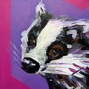 Badger . Een project van  Acr, lschilderij y Schilderij van joanna_zubkowicz - 12.07.2025