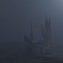 Mundo fantástico con luz nocturna, Concept Art. Un projet de 3D, ArchVIZ, Architecture numérique , et Art conceptuel de Jorge De Ceballos - 15.07.2025