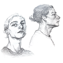 Portrait Practice. Desenho artístico, Desenho, Desenho de retrato, Sketchbook, e Esboçado projeto de avalonrin - 19.07.2025
