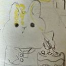 the rabbit baking a cake. Projekt z dziedziny  R, sunek, Ilustracja c i frowa użytkownika violalsa_1 - 21.07.2025