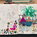 Autorretrato al mediodía. Een project van  Schetsen,  Creativiteit,  Tekening, Traditionele illustratie, Schilderen met gouache, Sketchbook, Tekening met potlood y  Portrettekening van azarada - 21.07.2025