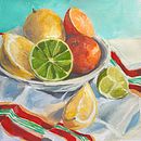 Citrus Bowl in Gouache. Un progetto di Teoria del colore, Belle arti, Pittura gouache e Pittura di binski78 - 23.07.2025