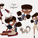 Elena & Benjamin. Een project van Ontwerp van personages y Kinderillustratie van Liss Gallardo - 23.07.2025