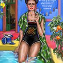 Frida Kahlo . Un proyecto de Dibujo de Retrato, Ilustración digital y Pintura digital de Nataliya S - 24.07.2025