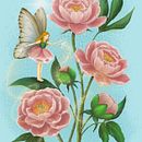 Magia de hadas de peonía. Un proyecto de Ilustración digital e Ilustración botánica de Van Thi Diep - 31.07.2025