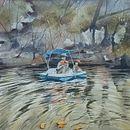 Water reflections. Un proyecto de Ilustración naturalista				, Pintura y Pintura a la acuarela de Margaret Desouza - 31.07.2025