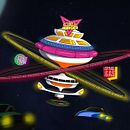 Space Burger Diner & Beyond. Projekt z dziedziny Concept art, Ilustracja c, frowa, Malarstwo c, frowe, Trad, c i jna ilustracja użytkownika Panji Heriadeny - 31.07.2025