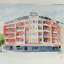 An der Keisereiche. Projekt z dziedziny  R, sunek, Malowanie akwarelą,  R, sunek architektoniczn, Sketchbook,  R, sunek atramentem i Sketching użytkownika Edyta Hetman - 04.08.2025
