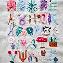 Alfabeto bordado en relieve. Embroider, and Textile Design project by Laura Muner - 08.06.2025